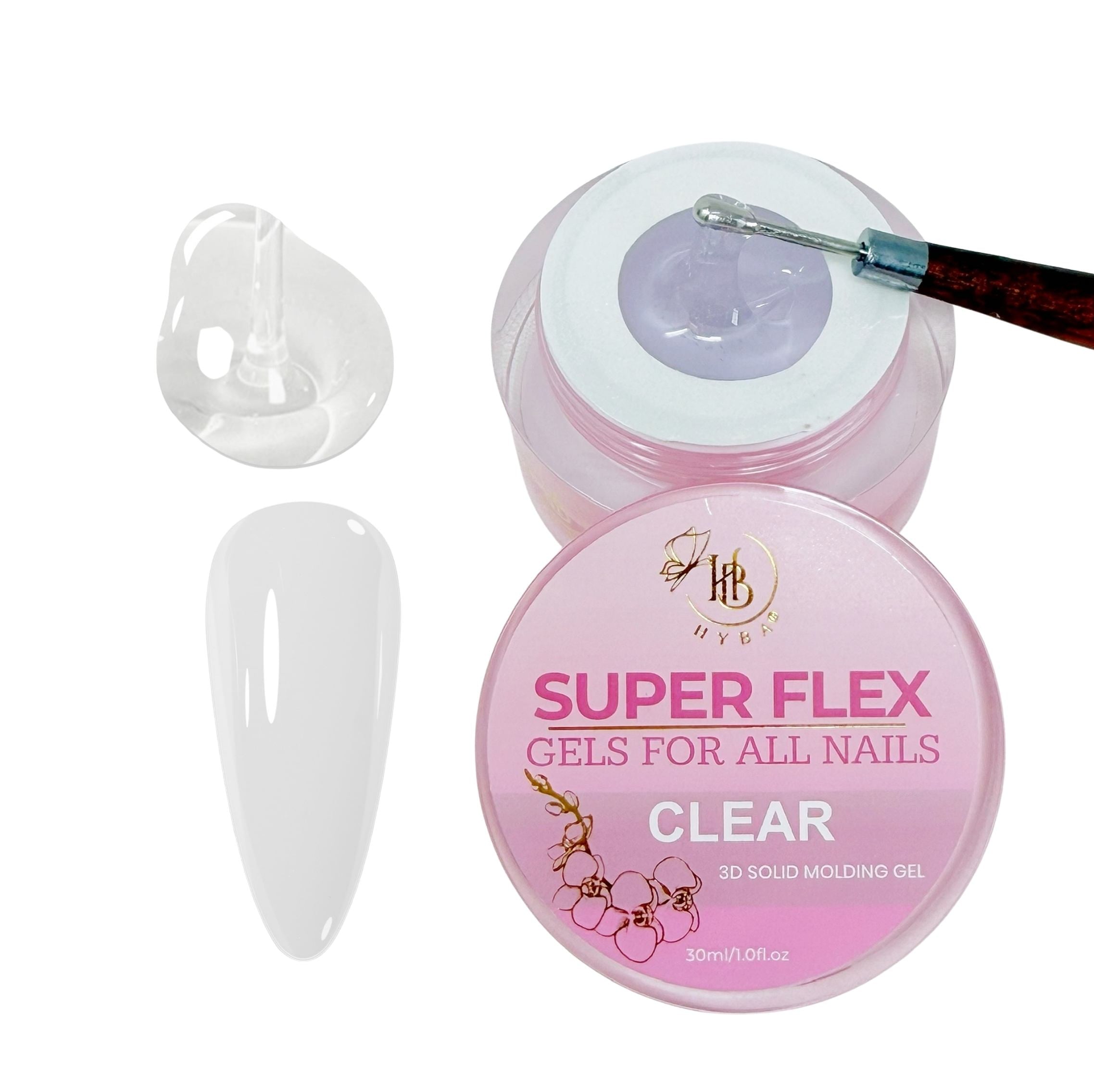 Super clear molding flex gel nail art solid gel